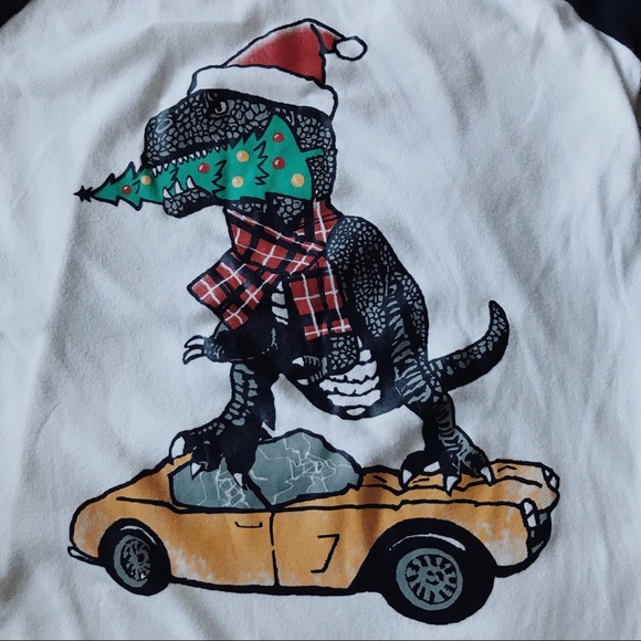 NOT FOR SALE SOLD Dinosaur 🦕 Cotton Christmas PJS - Picture 2 of 3
